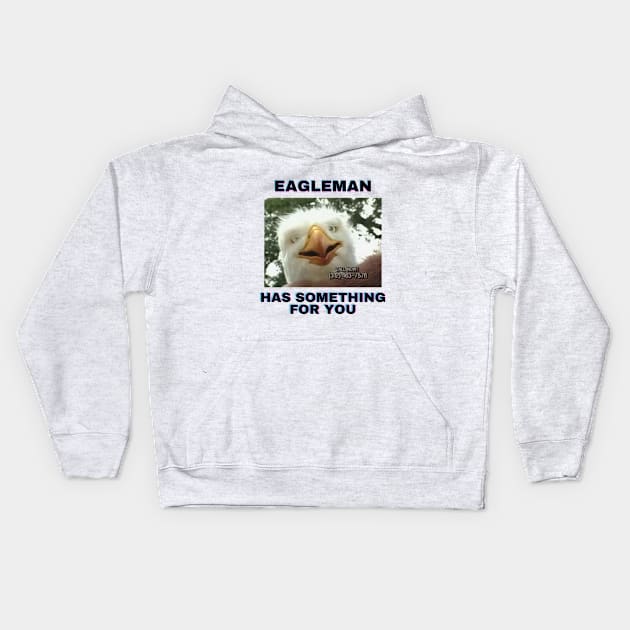 EagleMan Eagle Insurance Meme Kids Hoodie by AnxietyGang